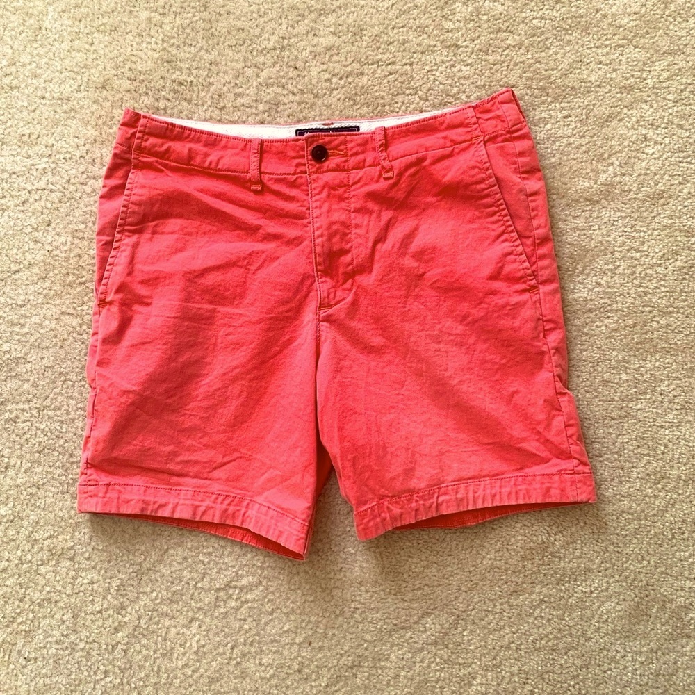 Abercrombie & Fitch Orange Cotton Flat Front Shorts Size 30
